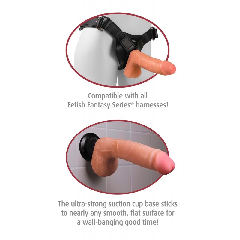 Real Feel Deluxe No.9 - herés, élethű vibrátor (testszínű) 141650 termék bemutató kép
