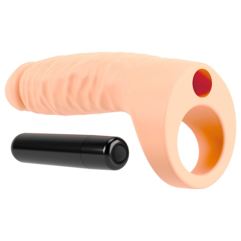 Realistixxx Double Fucker - felcsatolható anál vibrátor (natúr) 128578 termék bemutató kép