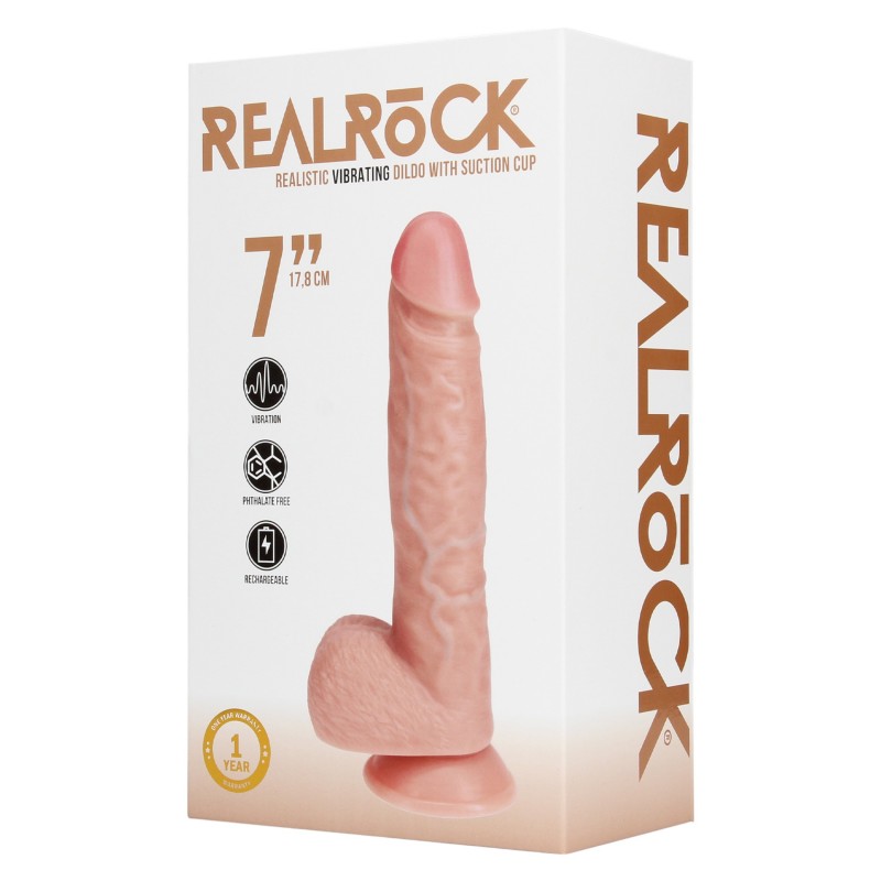 RealRock - natúr élethű, tapadókorongos vibrátor (18 cm) 163299 termék bemutató kép