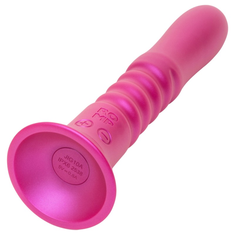 ROMP Jiggle - lökő vibrátor tapadókoronggal (rózsaszín) 152100 termék bemutató kép