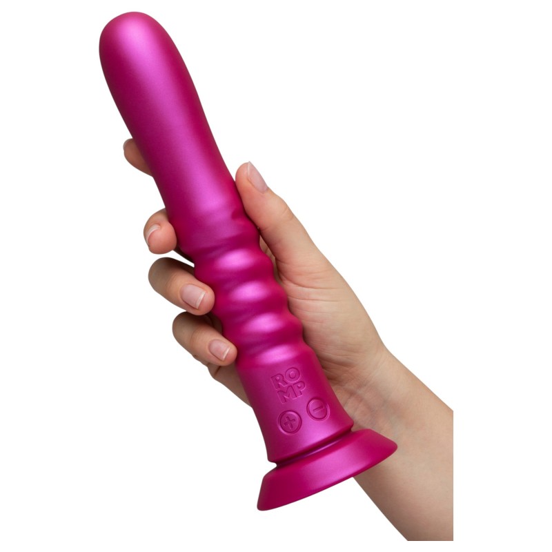 ROMP Jiggle - lökő vibrátor tapadókoronggal (rózsaszín) 152103 termék bemutató kép