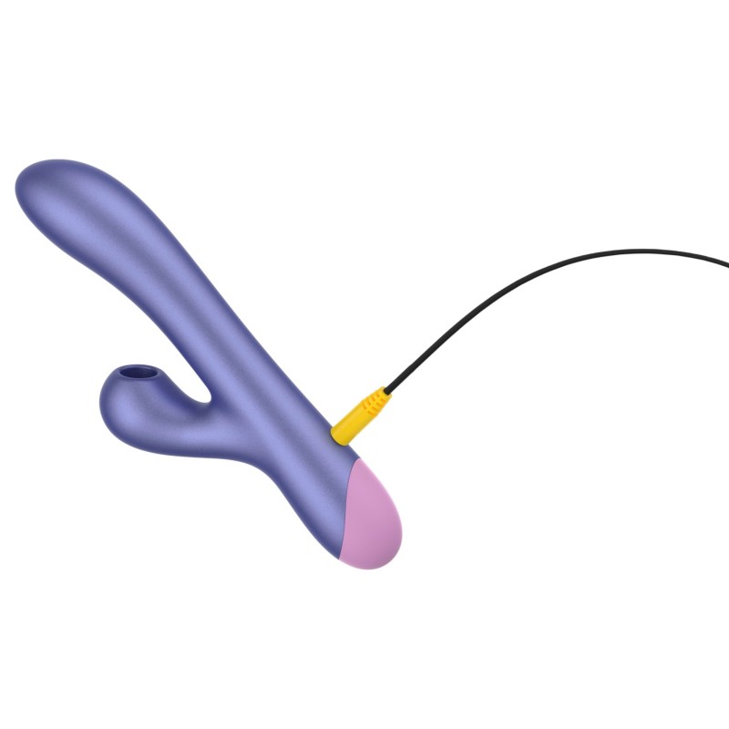 ROMP Pulse - G-pont vibrátor léghullámos csiklóizgatóval (lila) 126944 termék bemutató kép