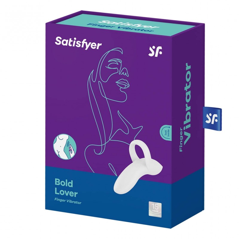 Satisfyer Bold Lover - akkus, vízálló ujj vibrátor (fehér) 63896 termék bemutató kép