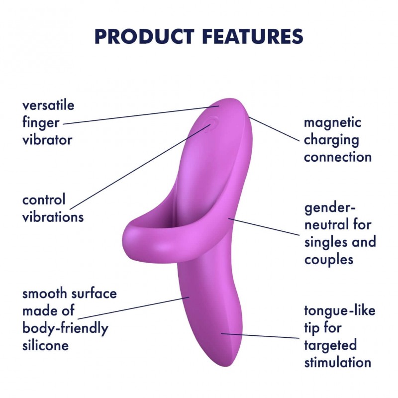 Satisfyer Bold Lover - akkus, vízálló ujj vibrátor (pink) 63864 termék bemutató kép