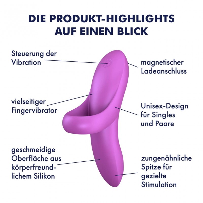 Satisfyer Bold Lover - akkus vízálló ujjvibrátor nőknek és (pink) 63865 termék bemutató kép