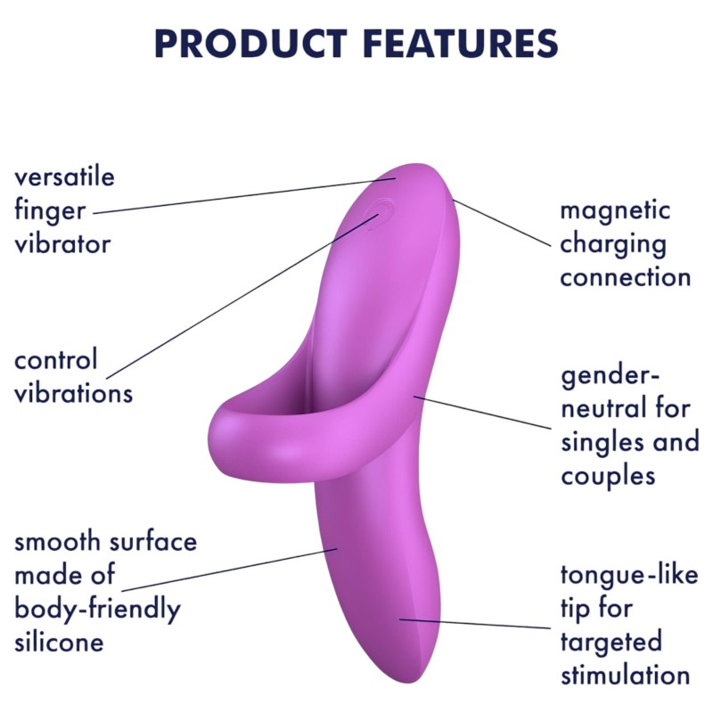 Satisfyer Bold Lover - akkus vízálló ujjvibrátor nőknek és (pink) 156898 termék bemutató kép
