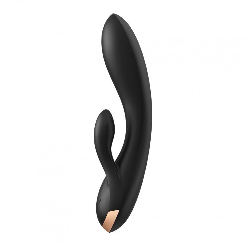 Satisfyer Double Flex - okos, dupla csiklókaros vibrátor (fekete) 88217 termék bemutató kép