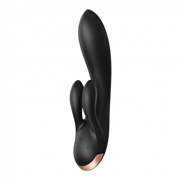 Satisfyer Double Flex - okos, dupla csiklókaros vibrátor (fekete)