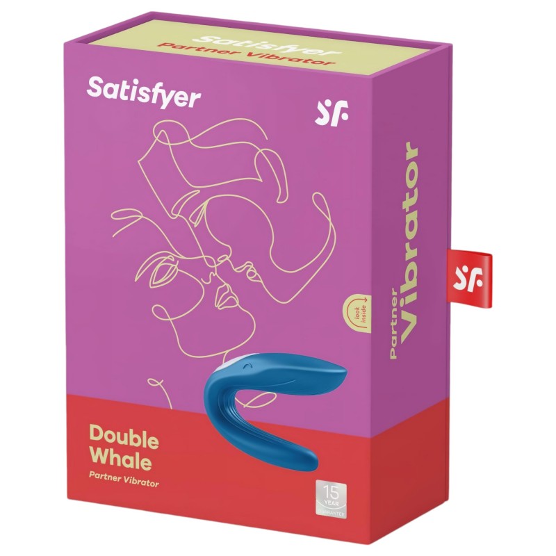 Satisfyer Double Whale - 2 motoros párvibrátor (kék) 114289 termék bemutató kép
