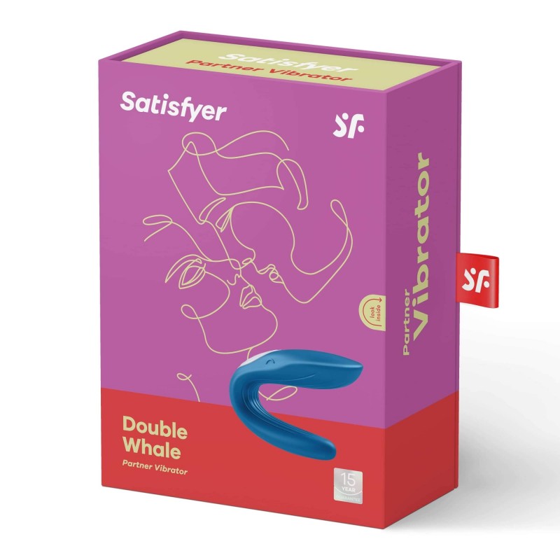 Satisfyer Double Whale - 2 motoros párvibrátor (kék) 88154 termék bemutató kép