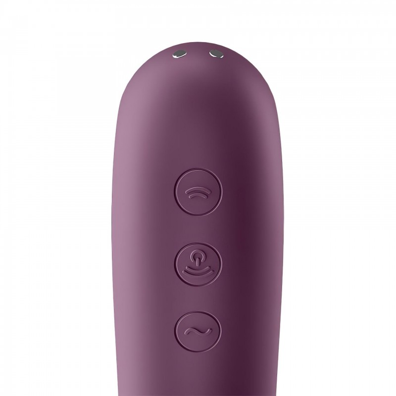 Satisfyer Dual Kiss - 2in1, hüvelyi és csikló vibrátor (lila) 100498 termék bemutató kép