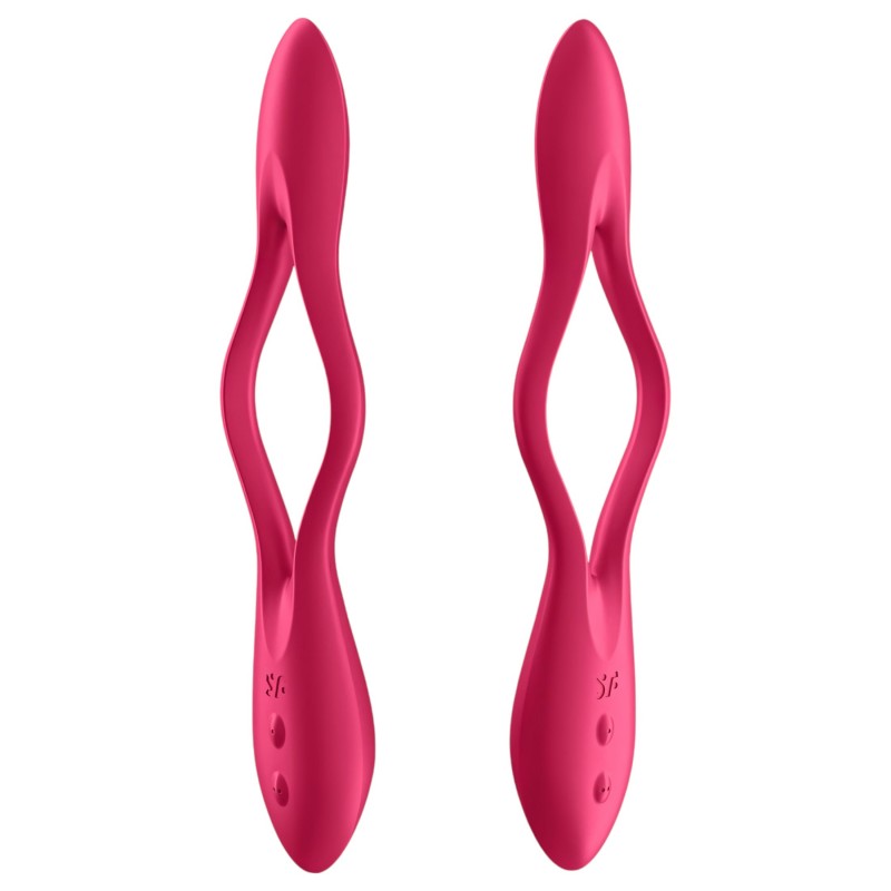 Satisfyer Elastic Joy - akkus, flexibilis párvibrátor (piros) 160981 termék bemutató kép