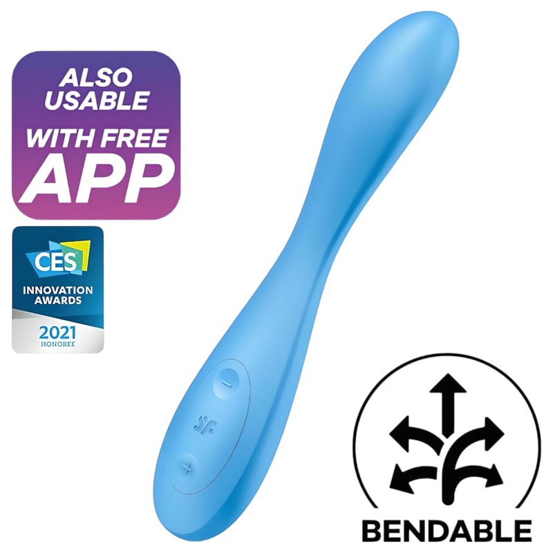 Satisfyer G-spot Flex 4 - App-vezérelt G-pont vibrátor (türkiz) 147259 termék bemutató kép