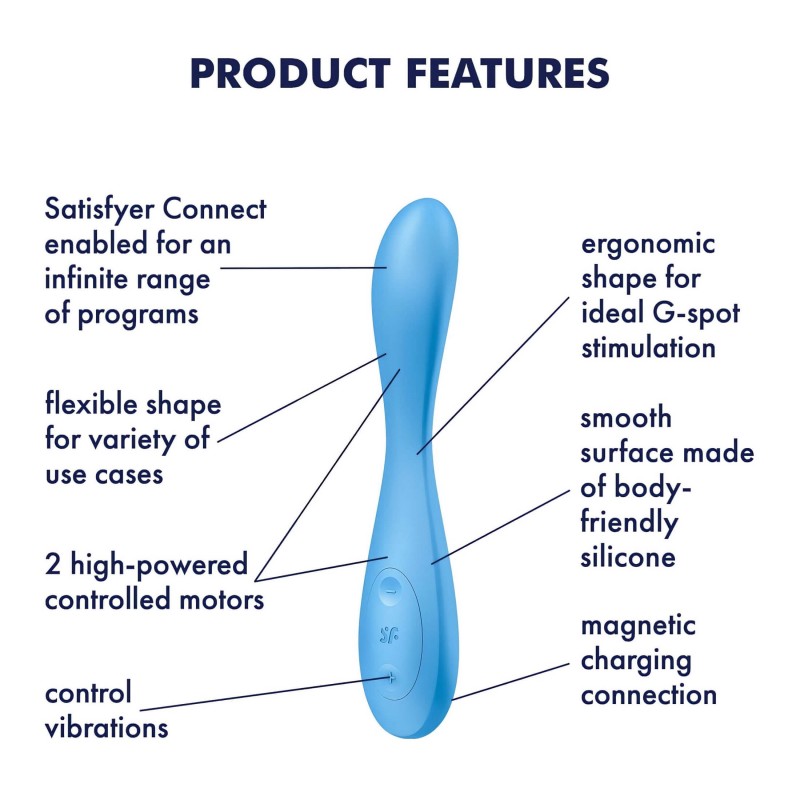 Satisfyer G-spot Flex 4 - App-vezérelt G-pont vibrátor (türkiz) 147260 termék bemutató kép