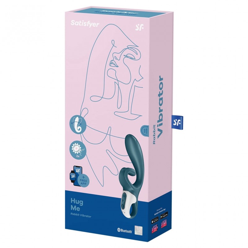 Satisfyer Hug Me - App-vezérelt csiklókaros vibrátor (kék) 89116 termék bemutató kép