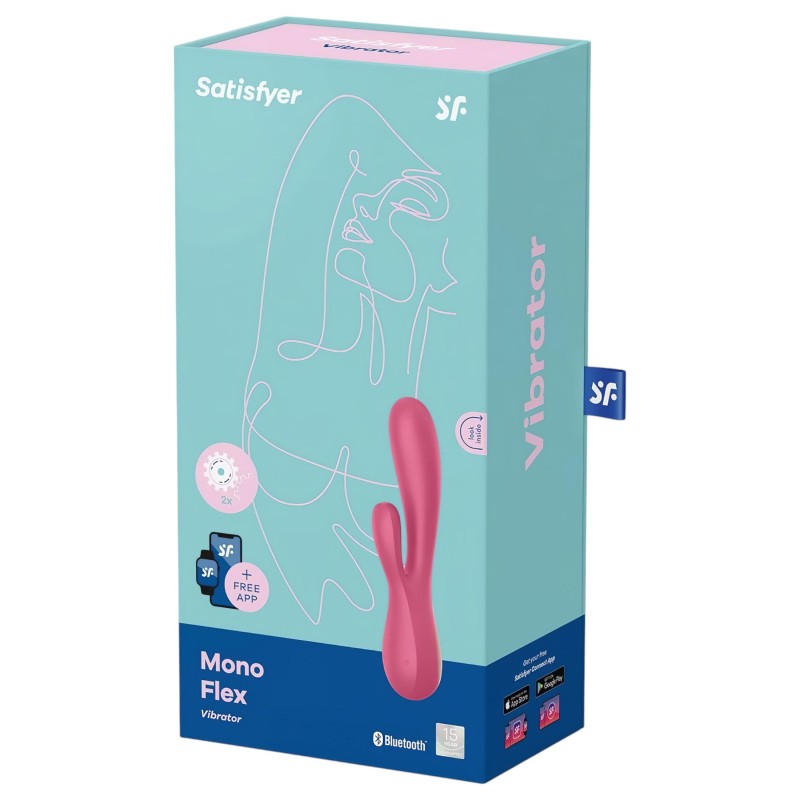 Satisfyer Mono Flex - App-vezérelt vibrátor (piros) 146121 termék bemutató kép