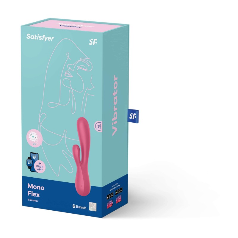Satisfyer Mono Flex - App-vezérelt vibrátor (piros) 44499 termék bemutató kép