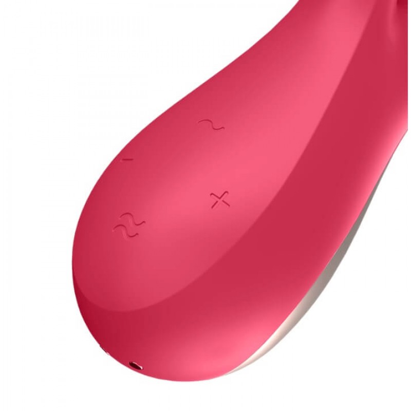 Satisfyer Mono Flex - App-vezérelt vibrátor (piros) 87404 termék bemutató kép