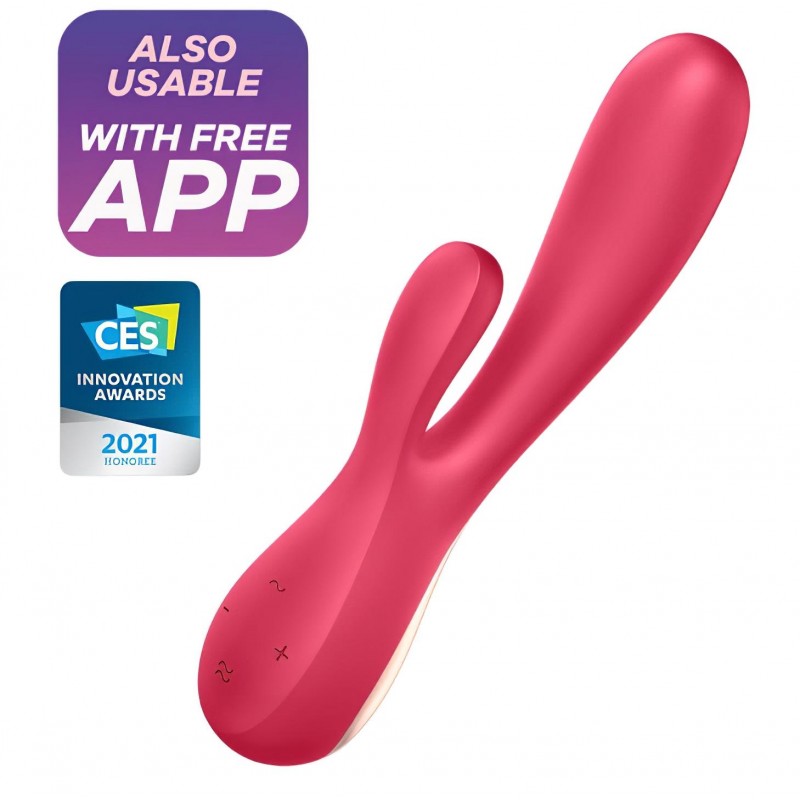 Satisfyer Mono Flex - App-vezérelt vibrátor (piros) 138257 termék bemutató kép