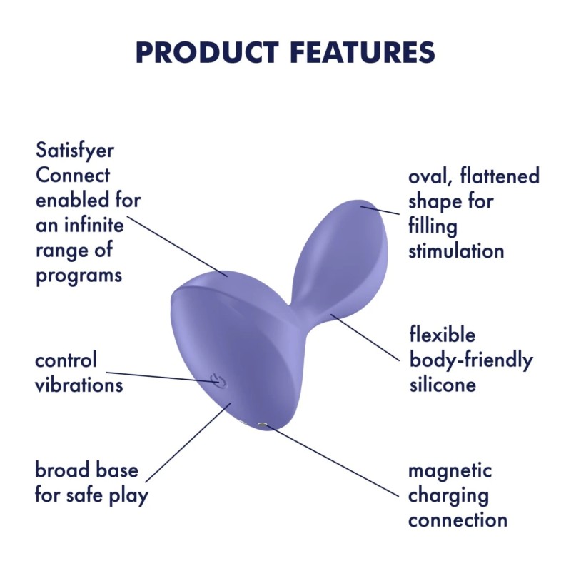 Satisfyer Sweet Seal - App-vezérelt análvibrátor (lila) 145892 termék bemutató kép