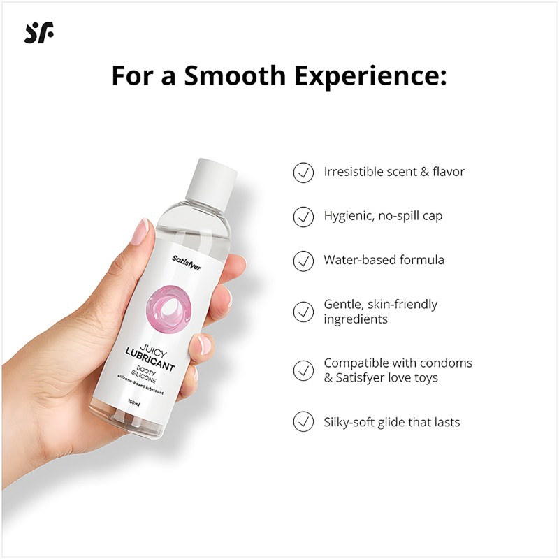 Satisfyer - szilikon bázisú anál síkosító (150 ml) 150257 termék bemutató kép
