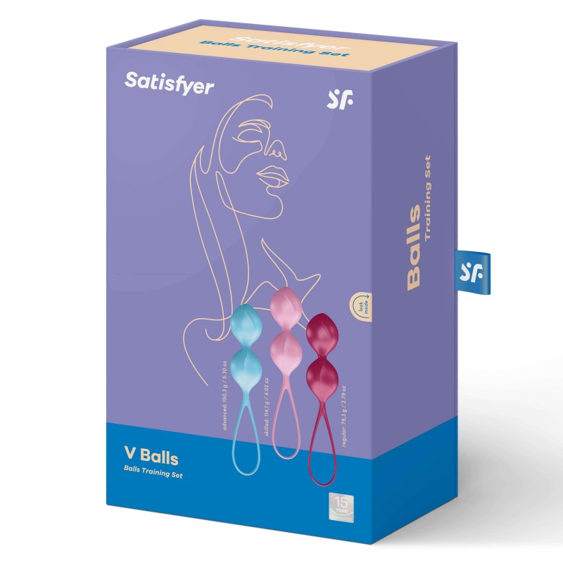 Satisfyer V Balls - gésagolyó duó szett (3 részes) 59195 termék bemutató kép