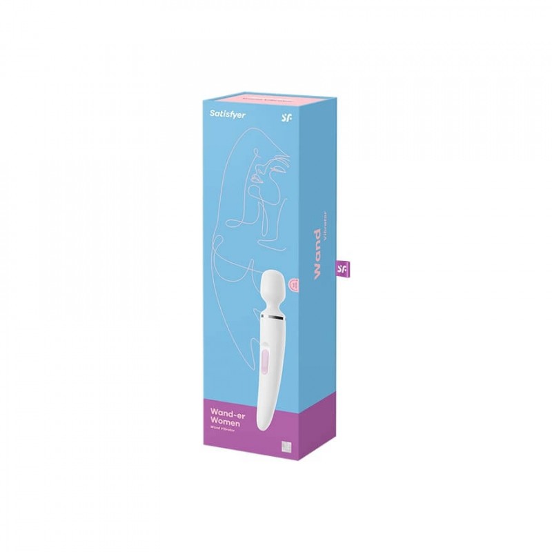 Satisfyer Wand-er Woman - vízálló masszírozó vibrátor (fehér) 59198 termék bemutató kép