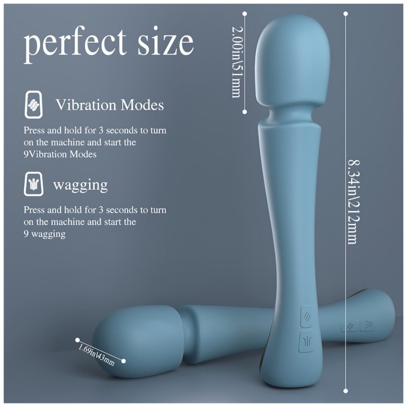 SEX HD Dancer - wand masszírozó vibrátor (türkiz) 165237 termék bemutató kép