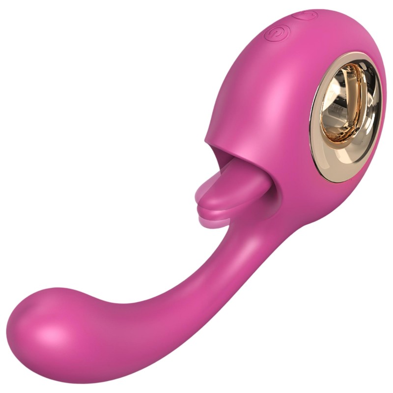 Sex HD - nyelves csiklóizgató és G-pont vibrátor (piros) 166355 termék bemutató kép