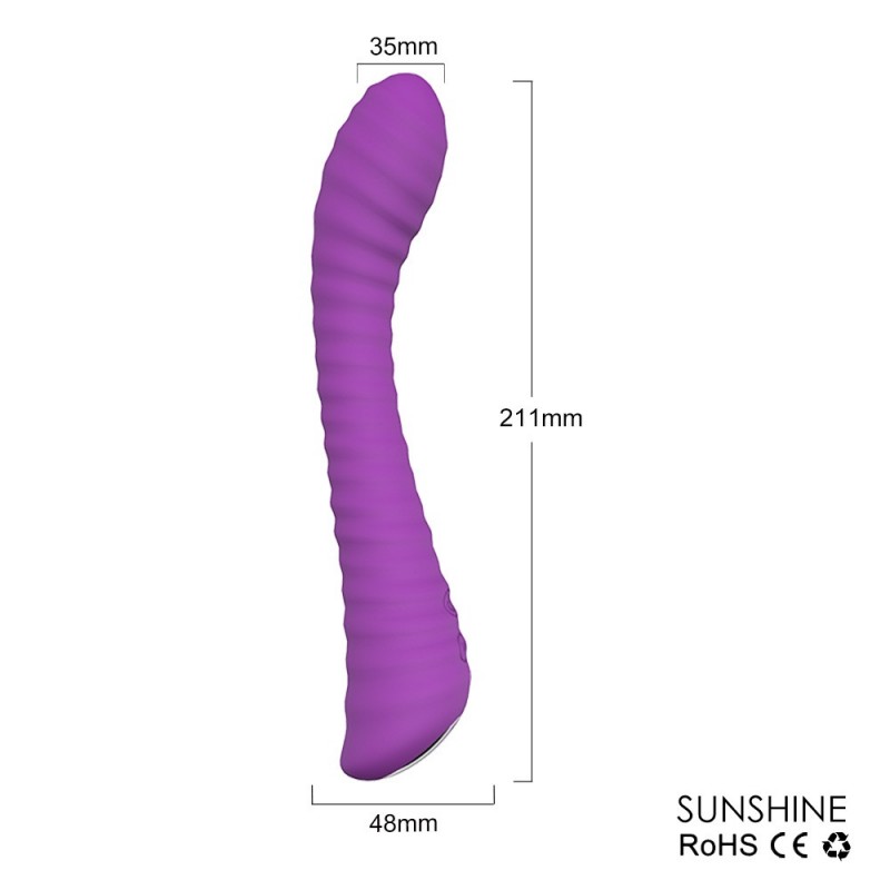 Sex HD Sunshine - akkus, barázdált G-pont vibrátor (lila) 91483 termék bemutató kép