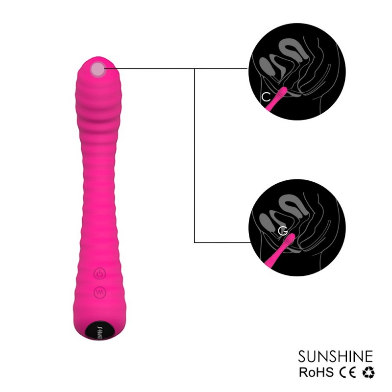 Sex HD Sunshine - akkus, barázdált G-pont vibrátor (pink) 91438 termék bemutató kép