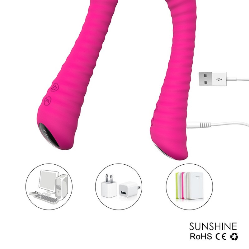 Sex HD Sunshine - akkus, barázdált G-pont vibrátor (pink) 91441 termék bemutató kép