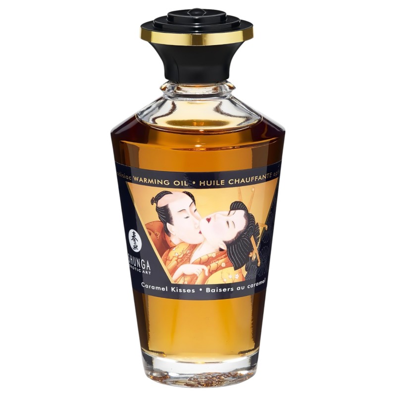 Shunga - melegítő erotikus masszázsolaj karamell illattal (100 ml) 163275 termék bemutató kép