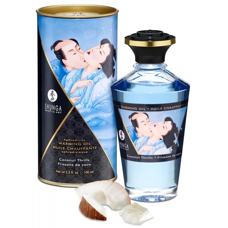 Shunga - melegítő erotikus masszázsolaj kókusz illattal (100 ml) 158372 termék bemutató kép