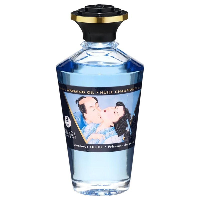 Shunga - melegítő erotikus masszázsolaj kókusz illattal (100 ml) 158373 termék bemutató kép