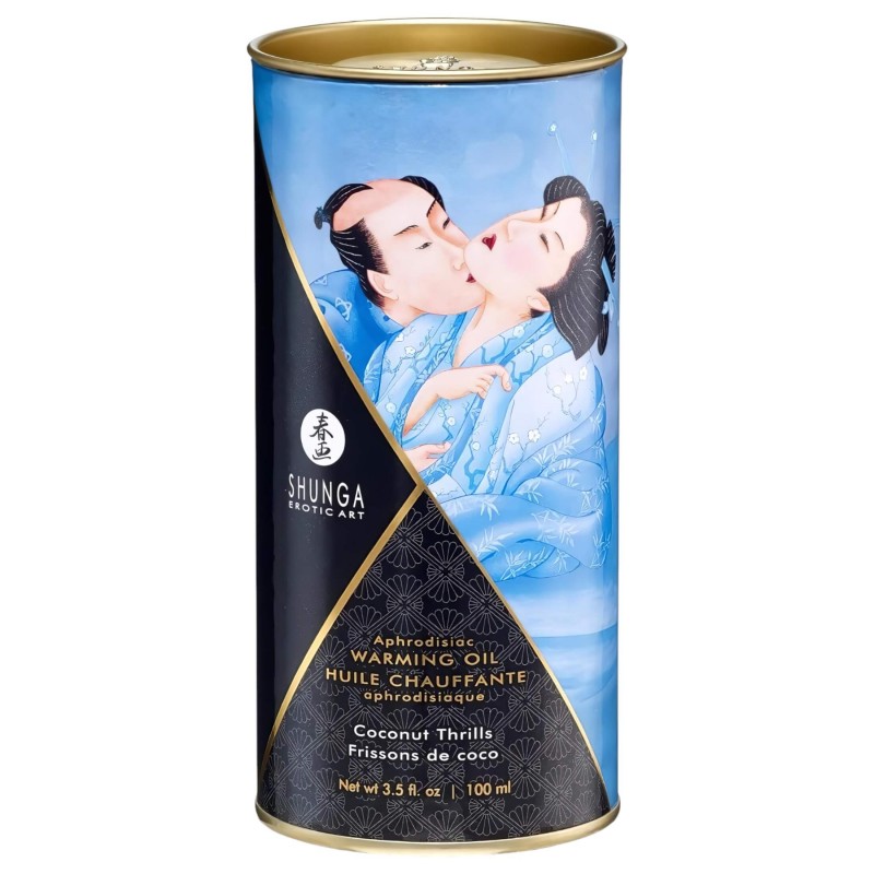 Shunga - melegítő erotikus masszázsolaj kókusz illattal (100 ml) 158374 termék bemutató kép