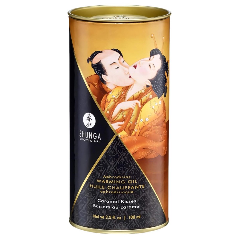 Shunga - melegítő erotikus masszázsolaj karamell illattal (100 ml) 133812 termék bemutató kép