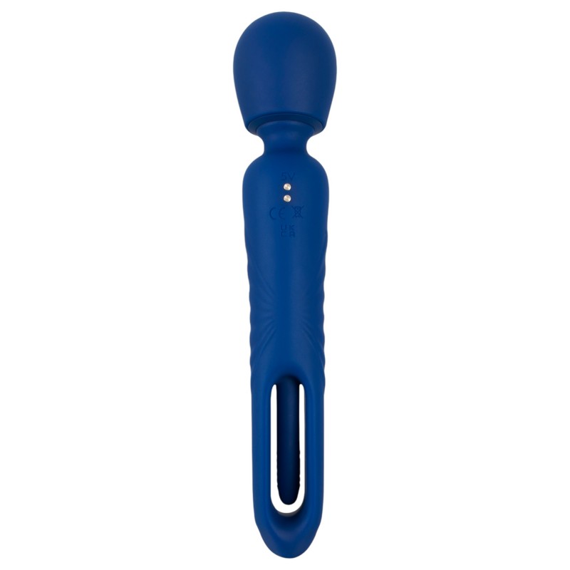 Smile - 2in1 nyelves wand masszírozó vibrátor (kék) 163426 termék bemutató kép