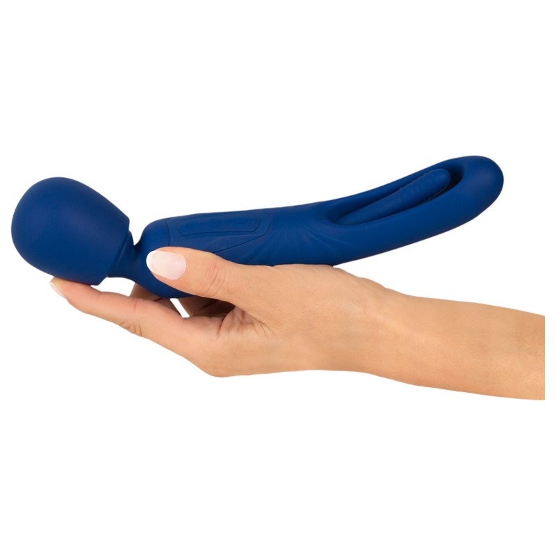 Smile - 2in1 nyelves wand masszírozó vibrátor (kék) 163429 termék bemutató kép
