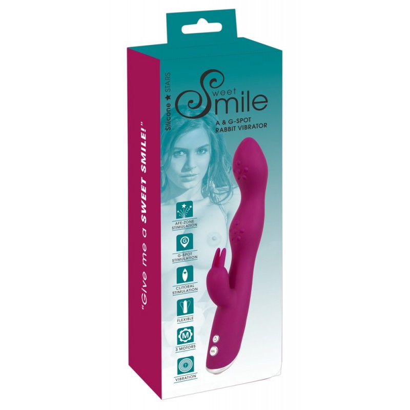 SMILE - flexibilis, csiklókaros A és G-pont vibrátor (lila) 66732 termék bemutató kép