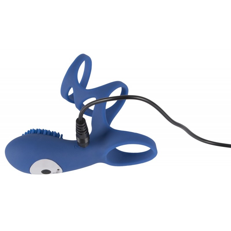 SMILE Couple - akkus, vibrációs péniszmandzsetta (kék) 29495 termék bemutató kép