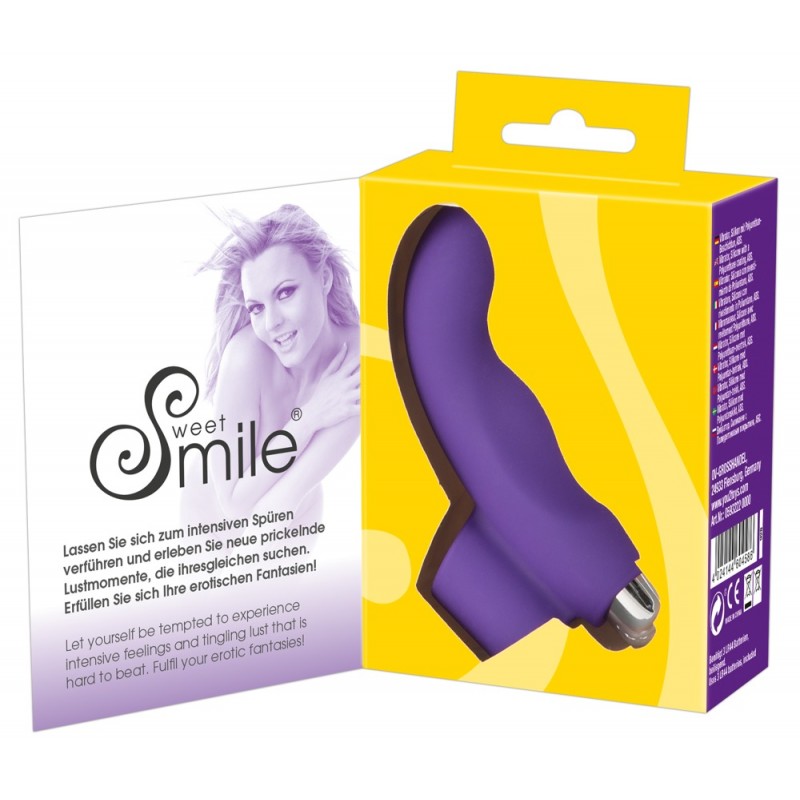 SMILE Finger - hullámos, szilikon ujjvibrátor (lila) 25365 termék bemutató kép