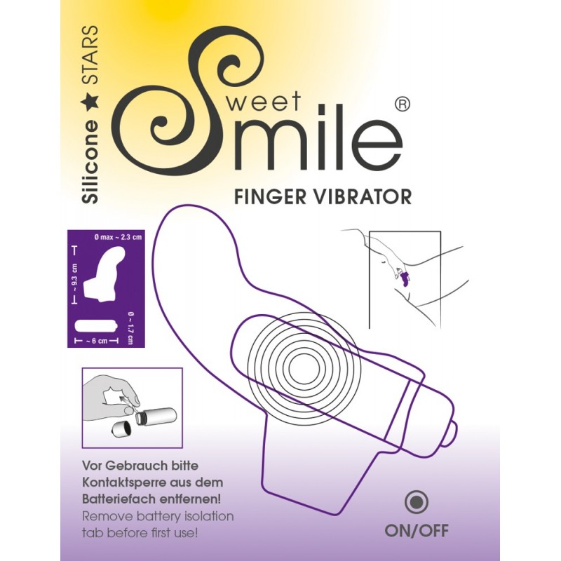 SMILE Finger - hullámos, szilikon csiklóizgató ujjvibrátor (lila) 57806 termék bemutató kép