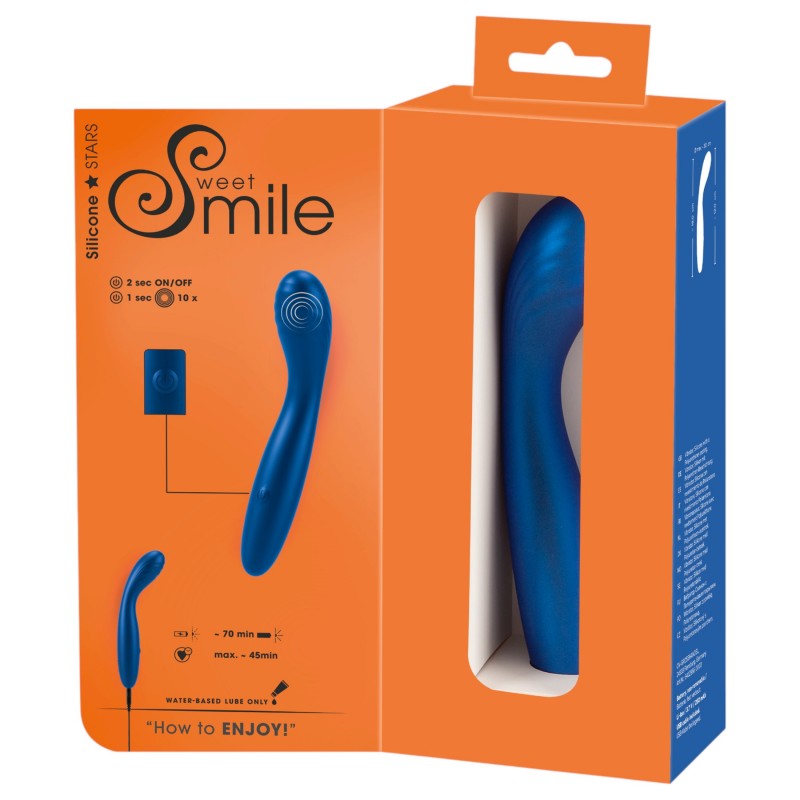Smile - flexibilis G-pont vibrátor (kék) 104168 termék bemutató kép