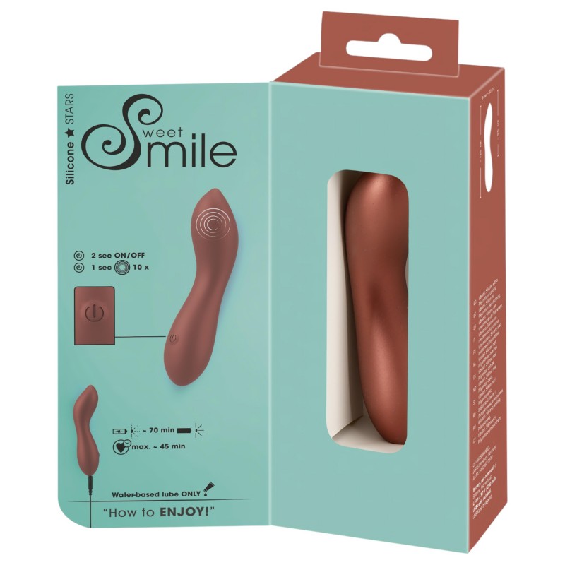 Smile - flexibilis mini G-pont vibrátor (bronz) 104334 termék bemutató kép