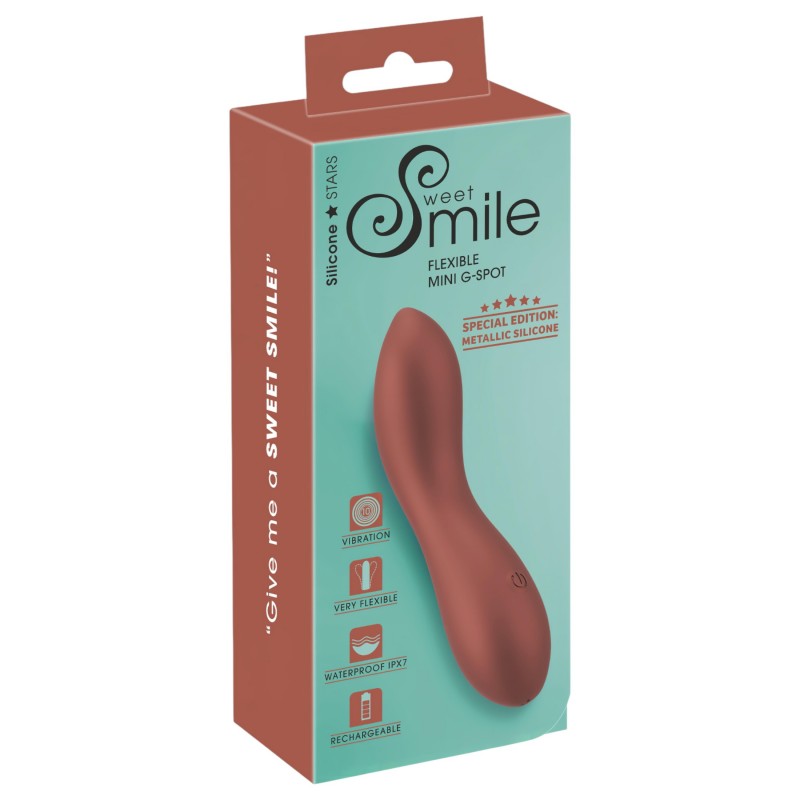 Smile - flexibilis mini G-pont vibrátor (bronz) 104158 termék bemutató kép