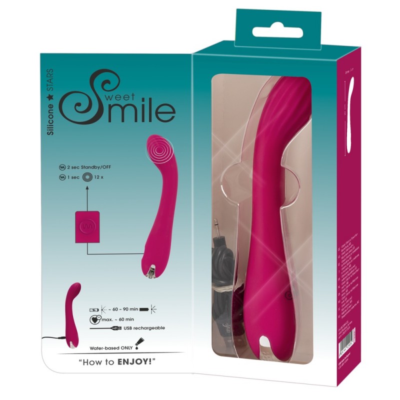 SMILE G-spot - akkus, bordázott G-pont vibrátor (lila) 67361 termék bemutató kép