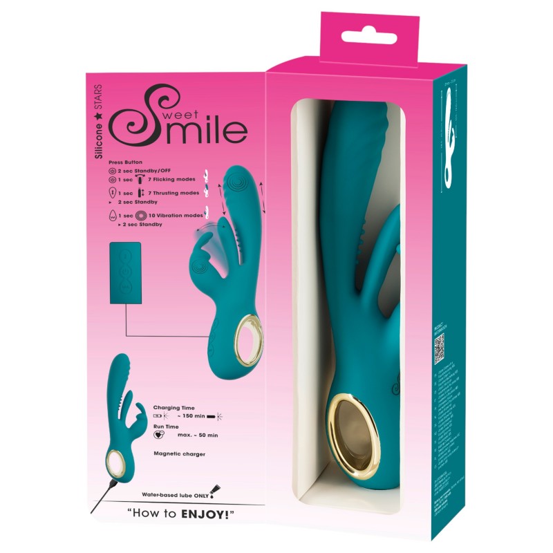 Smile - lökő, G-pont és csiklóizgató vibrátor (zöld) 124966 termék bemutató kép