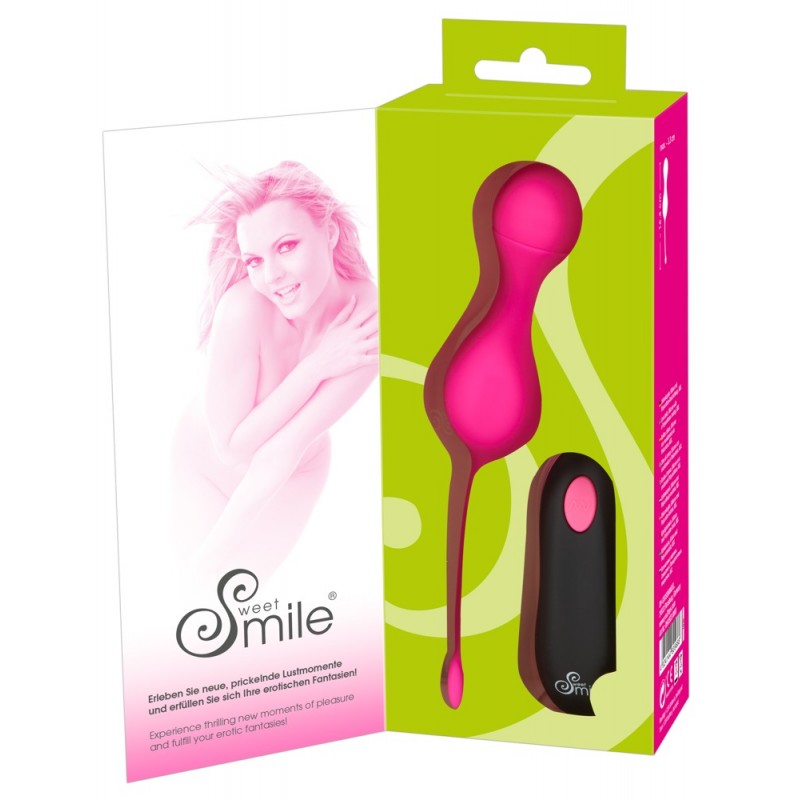 SMILE Love Balls - akkus, rádiós vibrációs tojás (pink) 28131 termék bemutató kép