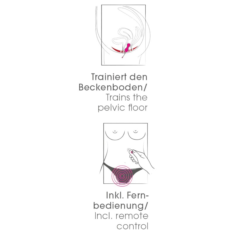 SMILE Love Balls - hordható akkus, rádiós vibrációs tojás (pink) 150687 termék bemutató kép